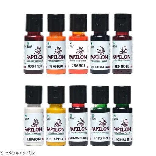 Set of 10 Flavouring Emulsions 20ml x 10 Bottles For Icecream/ Candy/ Gola