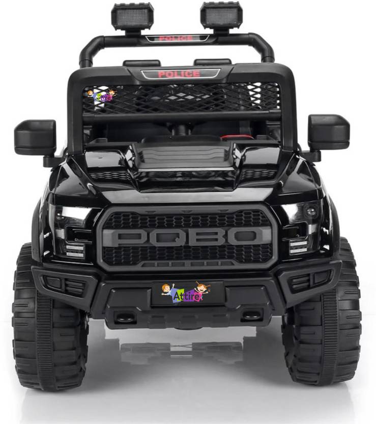 Attire Rechargeable with Bluetooth Music Electric Jeep Battery Operated Ride On  (Black)