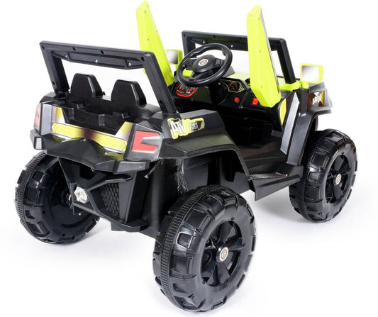 Attire Battery Operated Jeep for Kids with Music| Light and Remote Control System Jeep Battery Operated Ride On  (Green)