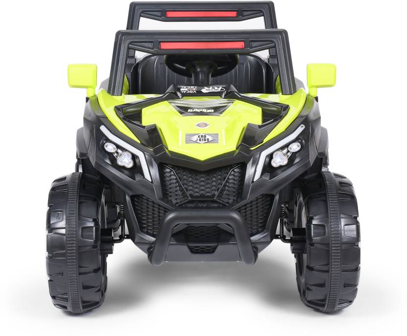 Attire Battery Operated Jeep for Kids with Music| Light and Remote Control System Jeep Battery Operated Ride On  (Green)