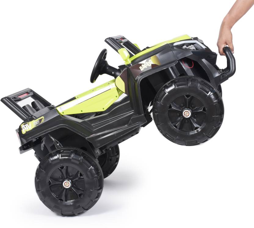 Attire Battery Operated Jeep for Kids with Music| Light and Remote Control System Jeep Battery Operated Ride On  (Green)