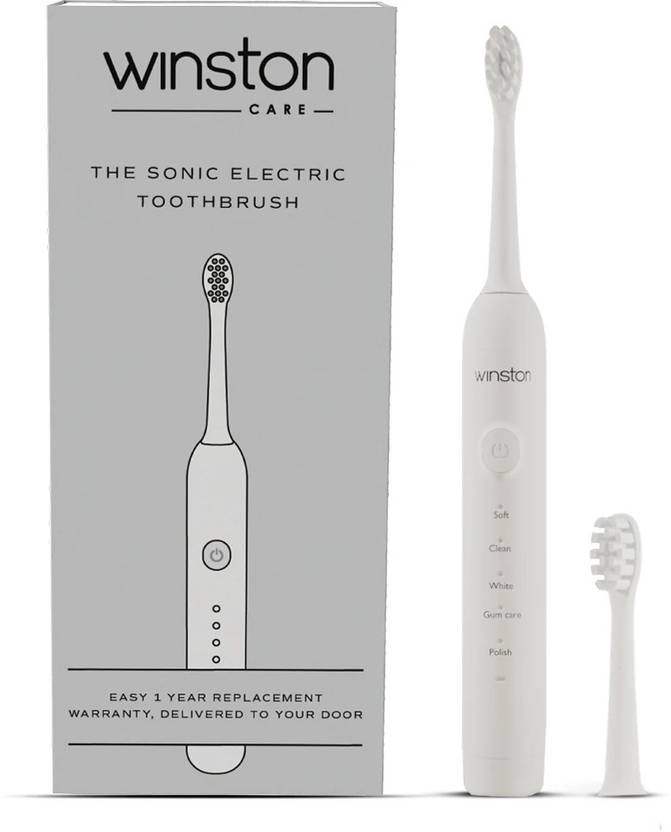 Winston Rechargeable Sonic Electric Toothbrush with Super Soft Bristles for Adults Electric Toothbrush (White)