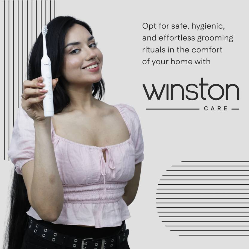 Winston Rechargeable Sonic Electric Toothbrush with Super Soft Bristles for Adults Electric Toothbrush (White)