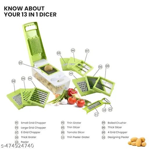 13-in-1 Vegetable Chopper: Durable, Food-Grade, and Easy to Clean