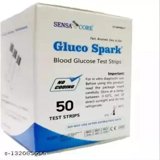 Gluco Spark 50 StripsBlood Glucose Monitor Strips > Blood Glucose Monitor Strips - Springkart 