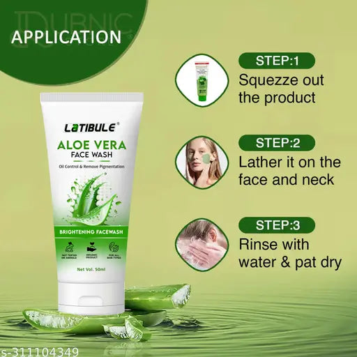 Latibule Vitamin C,Aloe Vera & Kesar Chandan Skin Whitening Brightening Facewash, Tan Removal Face wash,Oil Controal, Spot Removal And All Skin Types Facewash(150ML) Combo