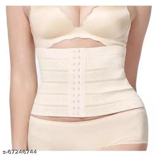 Tummy Grip Belt Waist Trainer Trimmer and Slimming Corset 3 Hooks Girdle with Wire Support - Springkart 