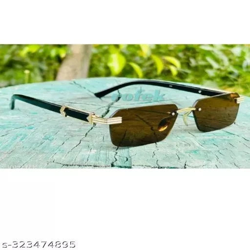 Square Sunglasses Within Wooden FInish | Adult Unisex Stylish Sunglasses - Springkart 