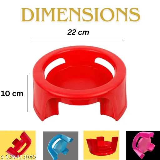 Heavy Duty Water Matka Stand for Kitchen | Unbreakable Plastic Pot Rack with 3 Legs | Kundi Stand for Home (Pack of 2)