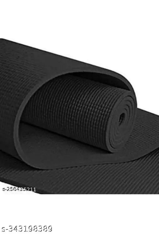 Yoga Mat & Carry Strap for Men, Women & Kids Fitness - 4 mm Yoga Mat