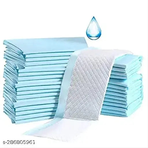 Disposable Bed Underpad Sheets, Incontinence Bed Pads / Mats Under Sheets, (10 Pcs, Blue, Large, 60 x 90 cms), Waterproof & Ultra Absorbent