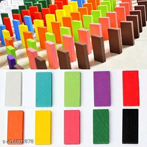 A 60 PCS Color plastic Dominos Blocks Set, Kids Game Educational Play Toy, Domino Racing Toy Game (Multicolor)