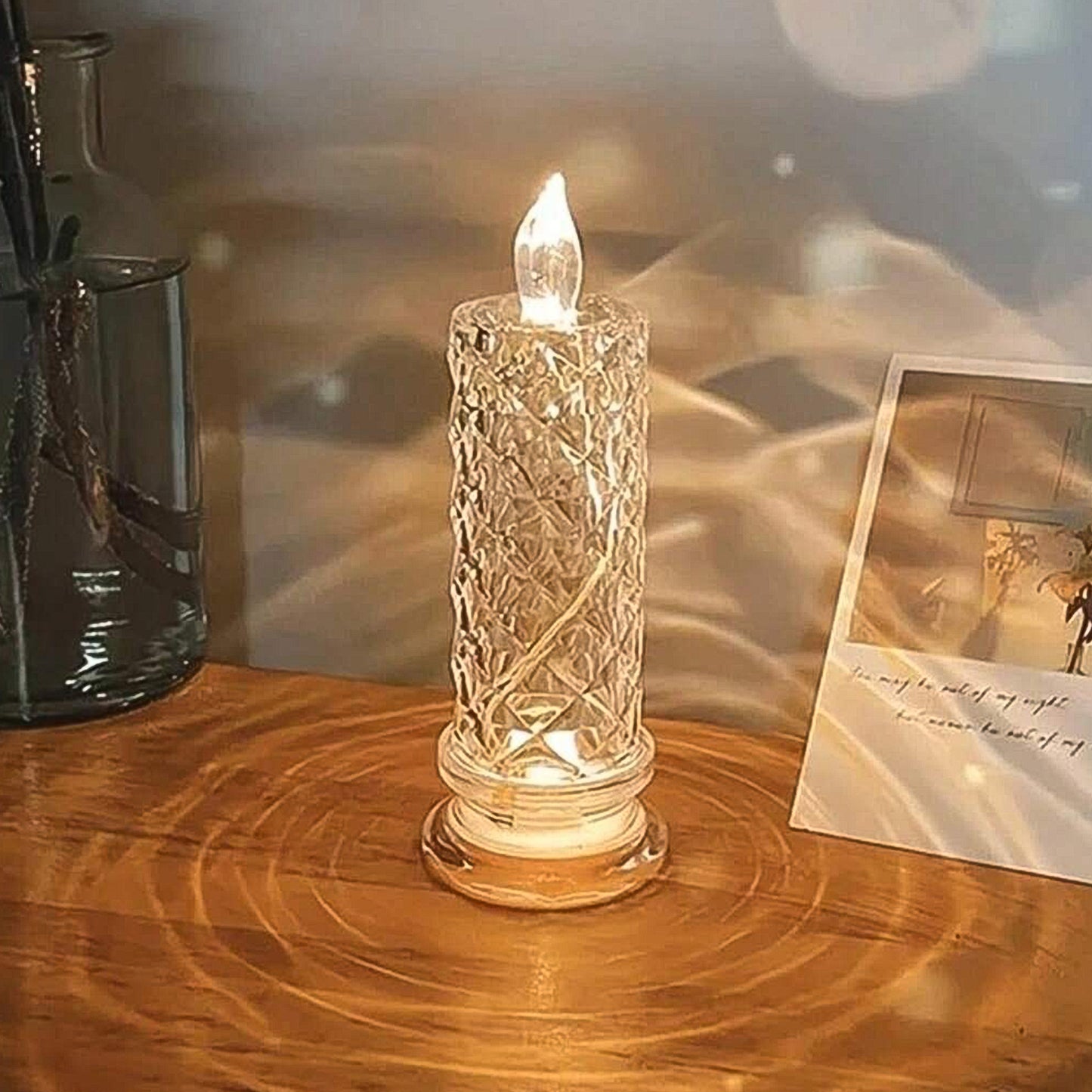 6241 Rose Candles For Home Decoration Crystal Candle Lights - Springkart 