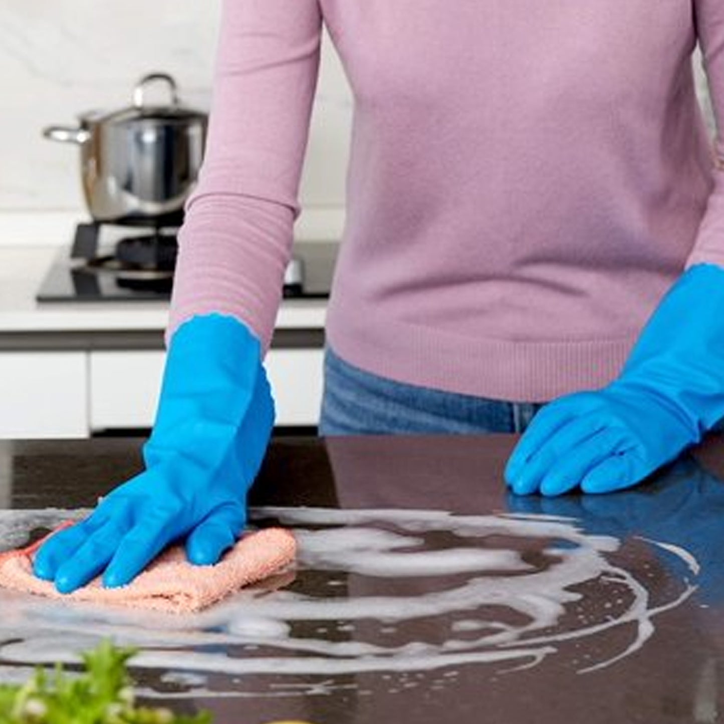 4855 2 Pair Large Blue Gloves For Different Types Of Purposes Like Washing Utensils Gardening And Cleaning Toilet Etc. - Springkart 
