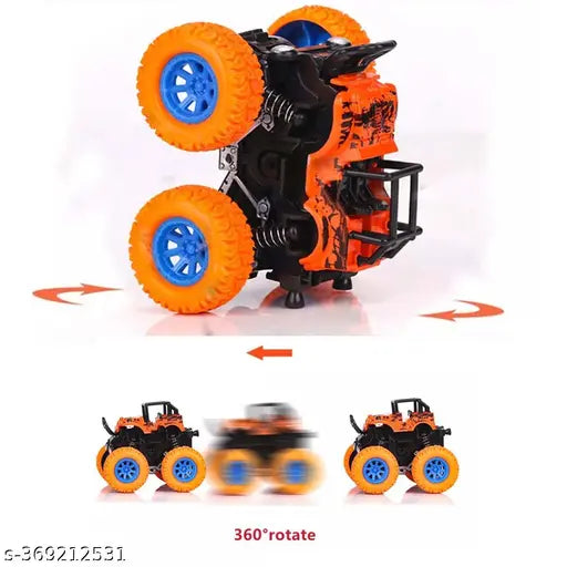 New Arrival Big Size Monster Truck,360 Degree Stunt Push go Truck for Toddlers Kids Gift (Pack of 2 Car)