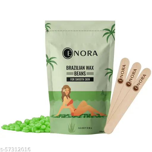 Hair Removal Brazilian Hard Wax Beans For Face, Eyebrow,(Aloevera, 100 Gram)