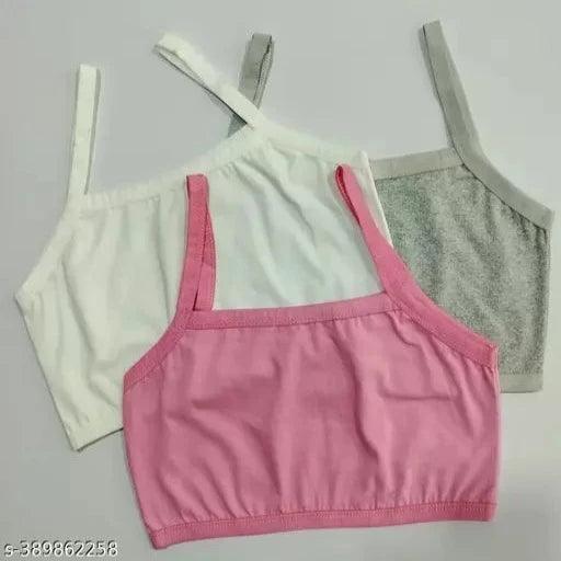 Women And Girls Cotton Slip Bra / Inner Bra / Gym-Sports / Yoga Bra Pack Of 3 - Springkart 