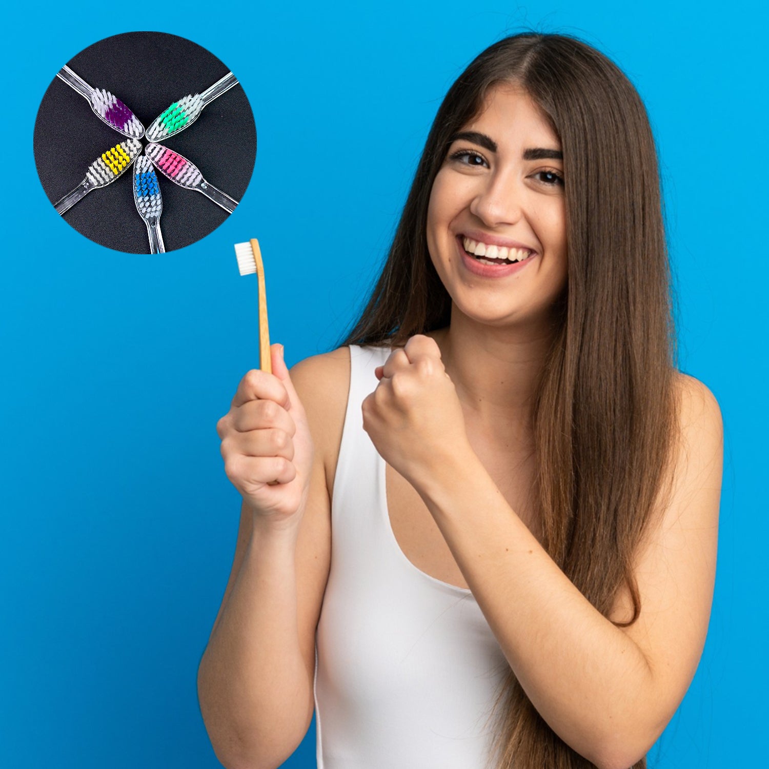 Premium Plastic Toothbrush (1 Pc Mix Color) - Springkart 