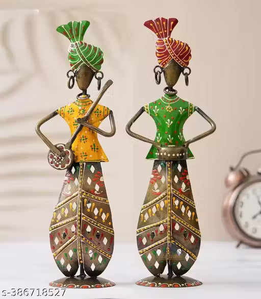 Metal Musician Set of Two Table Decorative Showpiece
