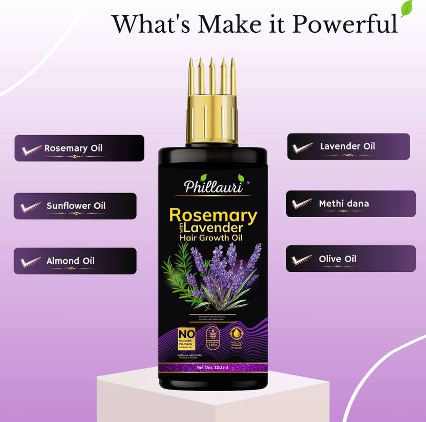 Phillauri Rosemary with Lavender oil, shampoo and conditioner with Fragrant Goodness  (3 Items in the set)