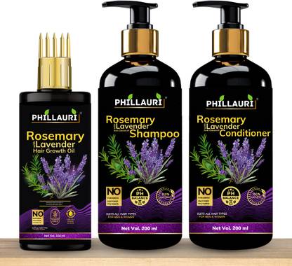 Phillauri Rosemary with Lavender oil, shampoo and conditioner with Fragrant Goodness  (3 Items in the set)