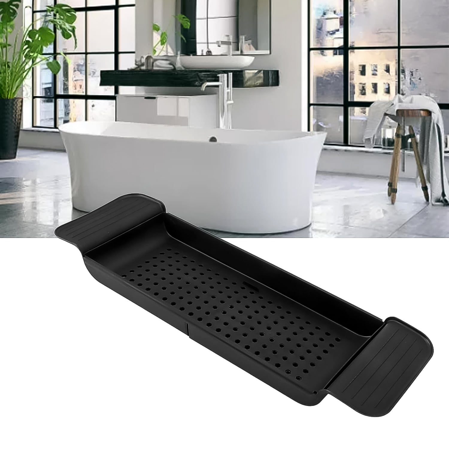 Retractable Bath Caddy Retractable Bathtub (78 Cm Long Adjust 1 Pc With Brown Box) - Springkart 
