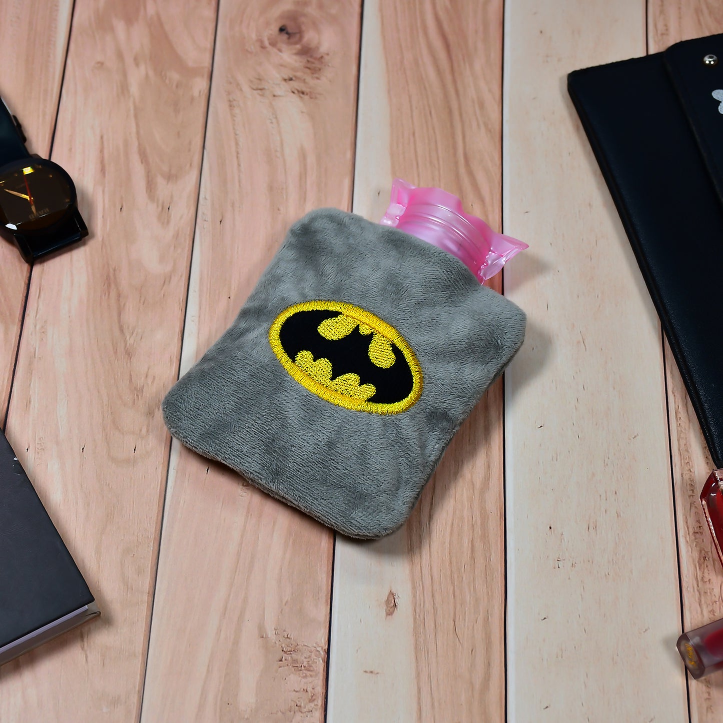 6505 Batman Small Hot Water Bag With Cover For Pain Relief Neck Shoulder Pain And Hand Feet Warmer Menstrual Cramps. - Springkart 
