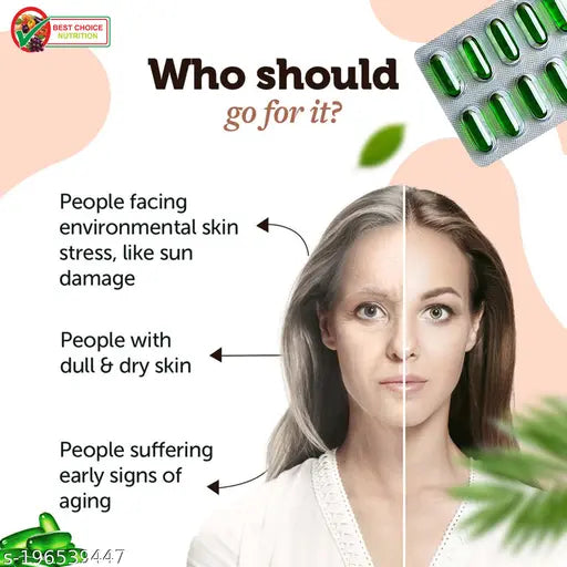 Vitamin E Capsule Face Hair Pimple Glowing Skin Nail Care for beautiful skin, healthy hair and eyes 100 capsule PACK OF 2 - Springkart 