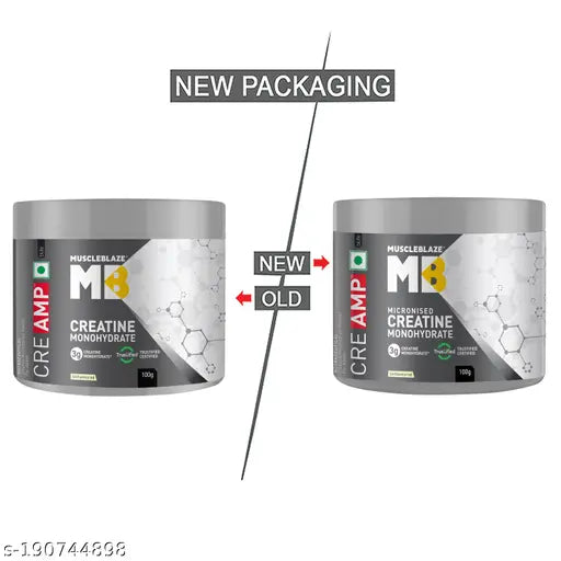 MuscleBlaze Creatine Monohydrate CreAMP™ with CreAbsorb™, Trustified Certified (100 g, Unflavoured, 32 Servings) #creatine #creatine powder #creatine supplement #muscle gain