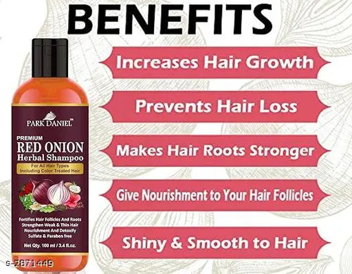Park Daniel Red Onion Shampoo and Hair Care Onion Oil Combo (Pack of 2) - Springkart 