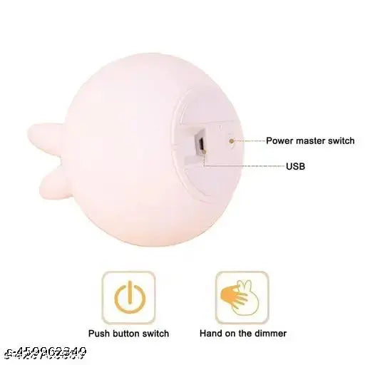 Rabbit Silicone Lamp Nursery Lamps for Room Portable LED Bunny Lamp USB Rechargeable Children Night Light