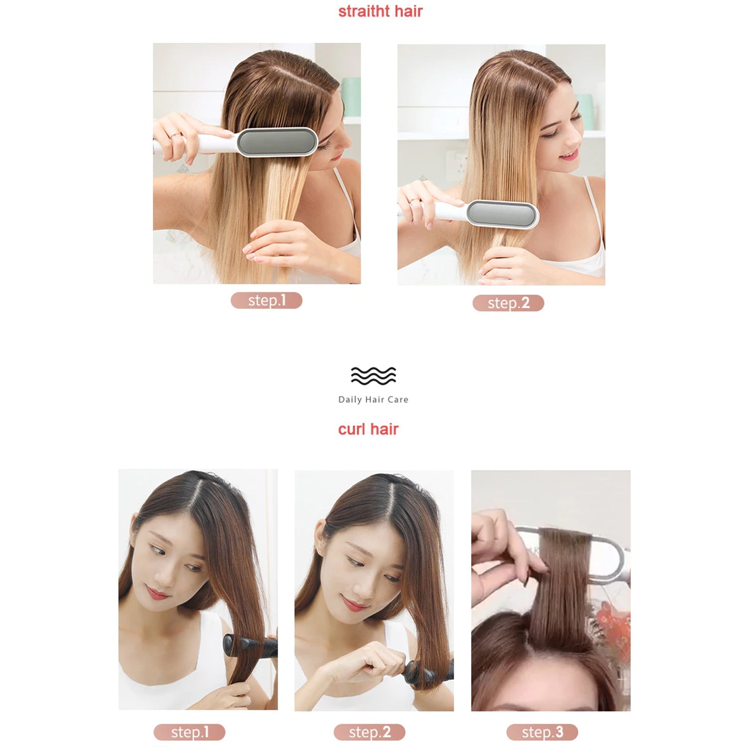 6168 Hqt-909b Hair Straightener Used While Massaging Hair Scalps And Head. - Springkart 
