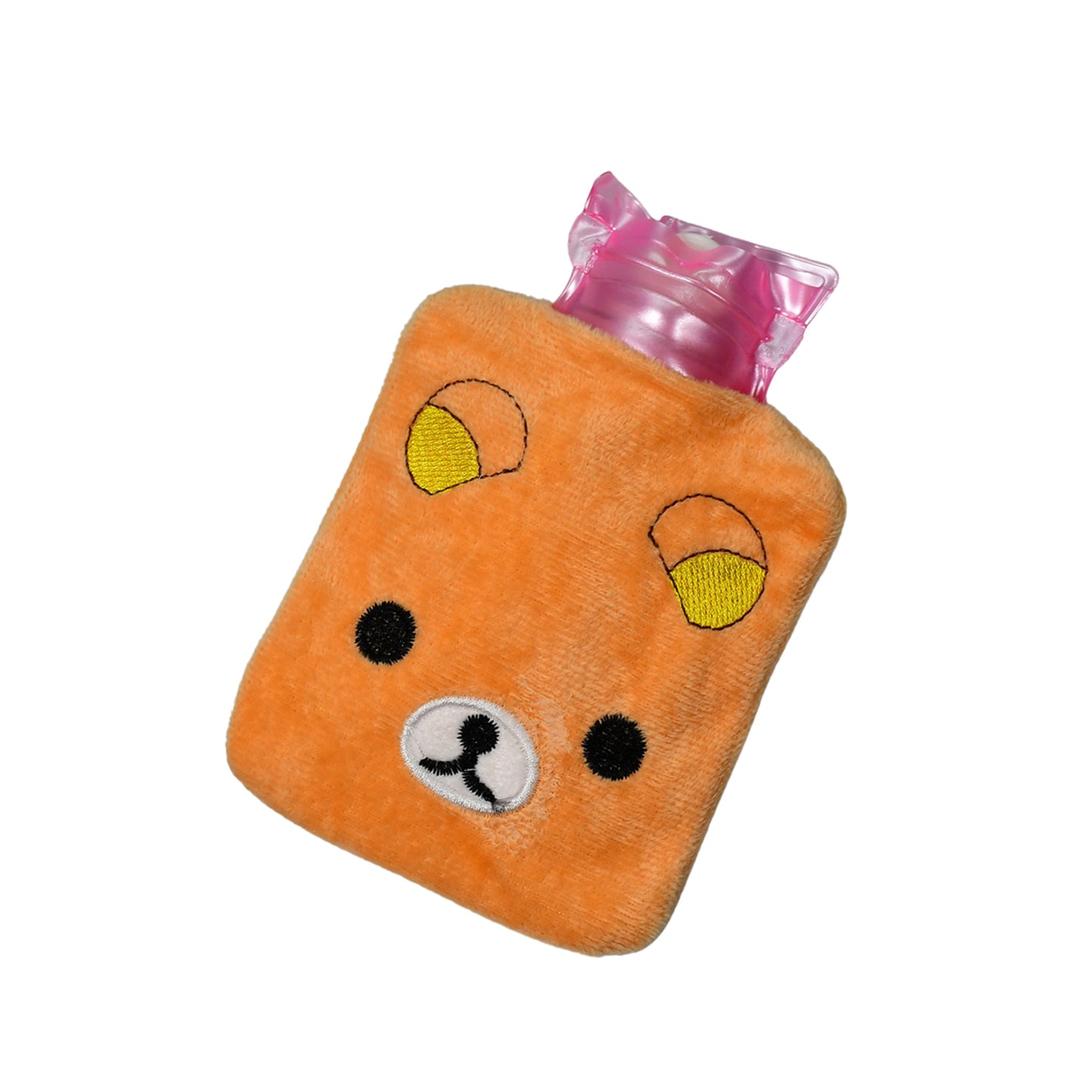 6503 Orange Panda Small Hot Water Bag With Cover For Pain Relief Neck Shoulder Pain And Hand Feet Warmer Menstrual Cramps. - Springkart 