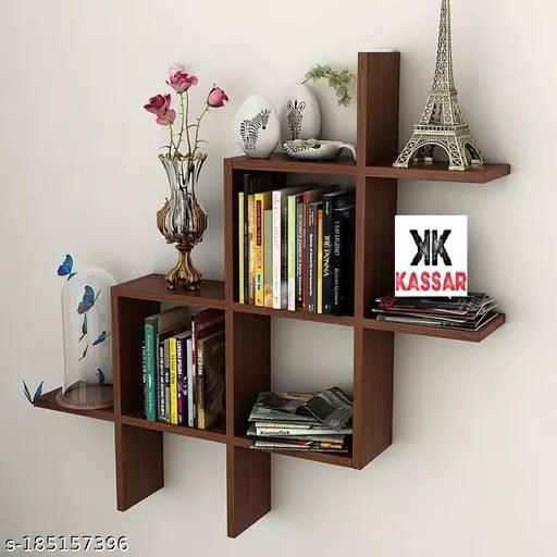 Kitchen Rack ,Wooden Bathroom Shelf, Multipurpose Rack Stand ,Corkscrew/Wooden Wall Kitchen Rack Wall Mounted Racks, Organizer, Shelf for Kitchen Storage Boxes - Springkart 