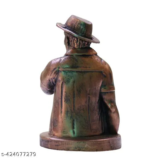 MISS PEACH Bhagat Singh Showpiece for Home Decor | Patriotic Bronze Finish Miniature Statue | Jai Hind Table Decor | Freedom Fighter Sculpture for Office, Study & Gifting | 4.7 Inch Height, Inspirational Patriotism Showpiece