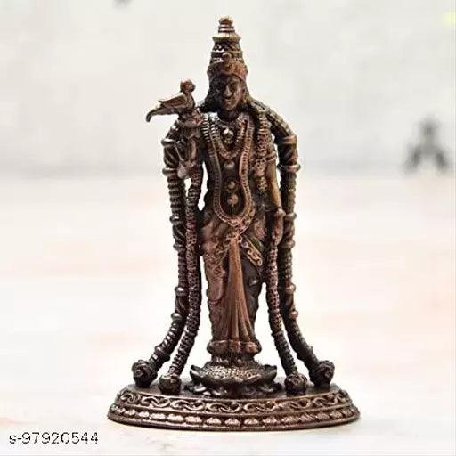 2.9 inches, Copper Handmade Meenakshi Devi Idol, 60 Grams