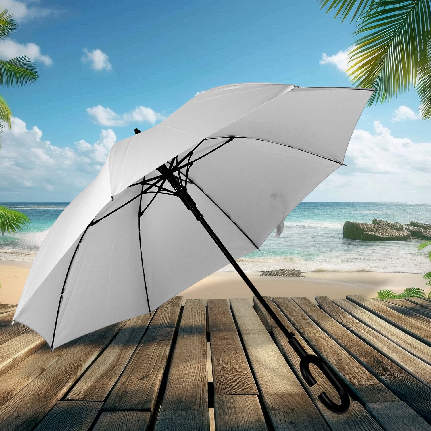 8551umbrella Summer Sun And Rain Protectionfoldable Cute Umbrella C-shaped Handle Uv Protection Rain Sun Umbrella Travel Accessories Umbrella For Children Girls And Boys (1 Pc Mix Color) - Springkart 