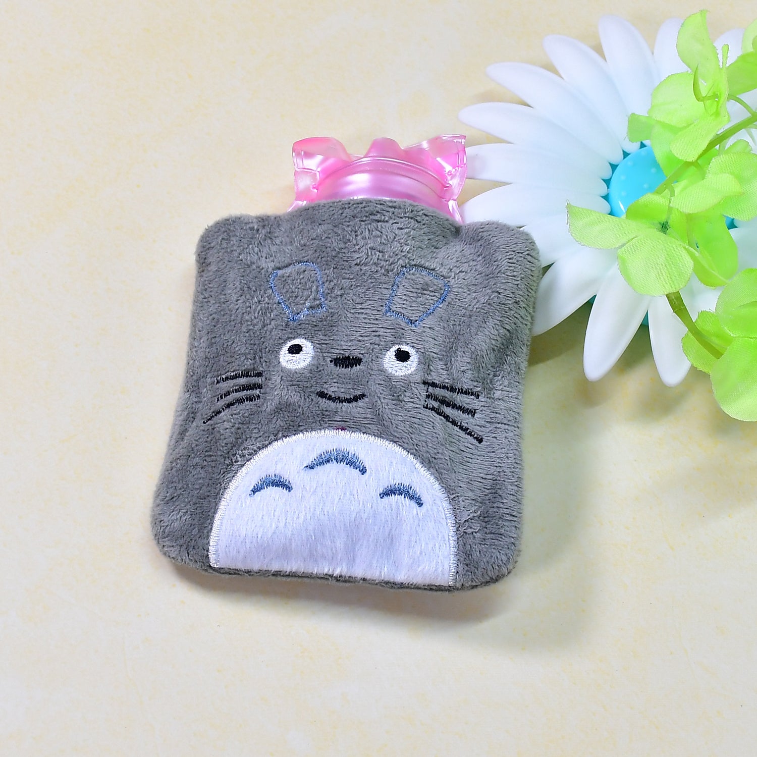 6531 Totoro Cartoon Hot Water Bag Small Hot Water Bag With Cover For Pain Relief Neck Shoulder Pain And Hand Feet Warmer Menstrual Cramps. - Springkart 