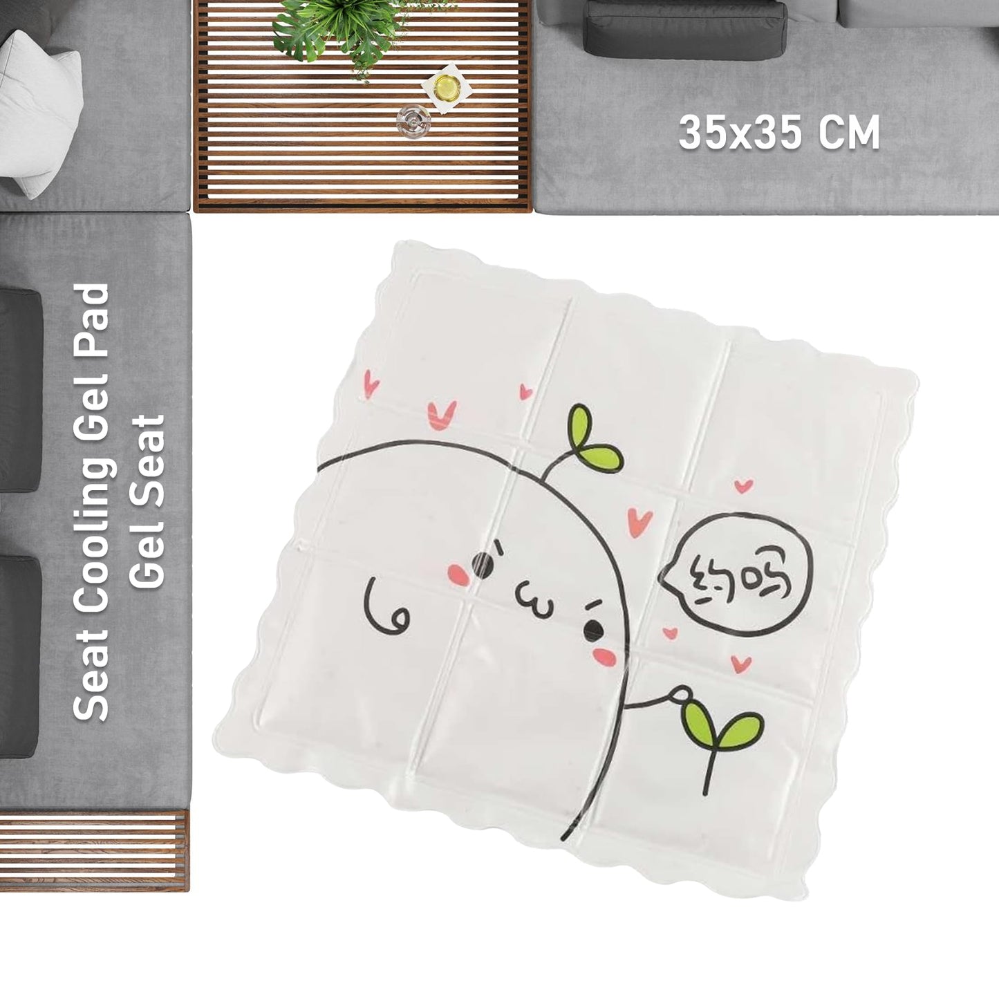 Ice Pad Cartoon Cute Summer Gel Cooling Office Cushion (3535 Cm 1 Pc) - Springkart 