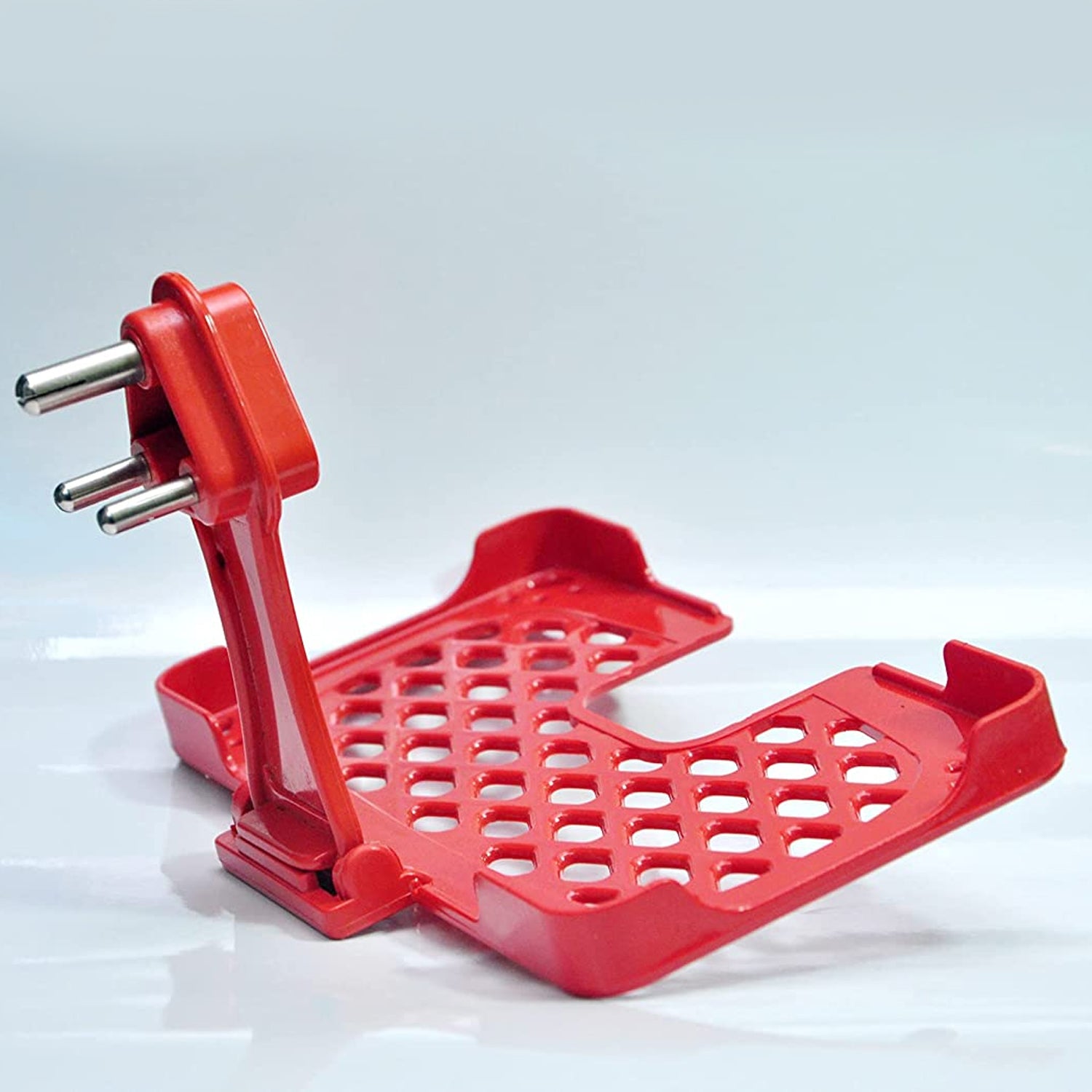 6496 Multi-purpose Wall Holder Stand For Charging Mobile Just Fit In Socket And Hang (Red) - Springkart 