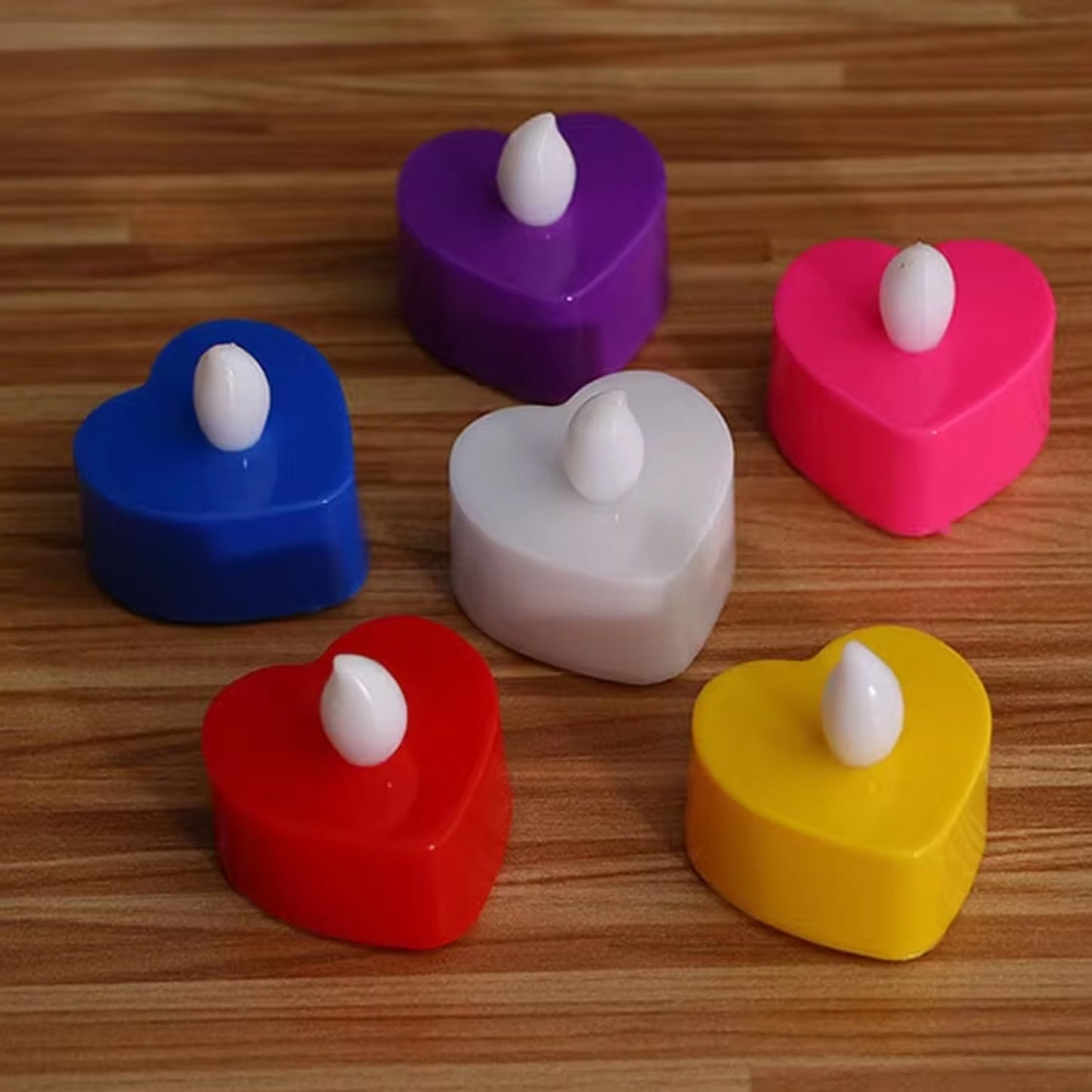 Led Tealights Smokeless Plastic Decorative Candles (Pack Of 6 Multicolor) - Springkart 