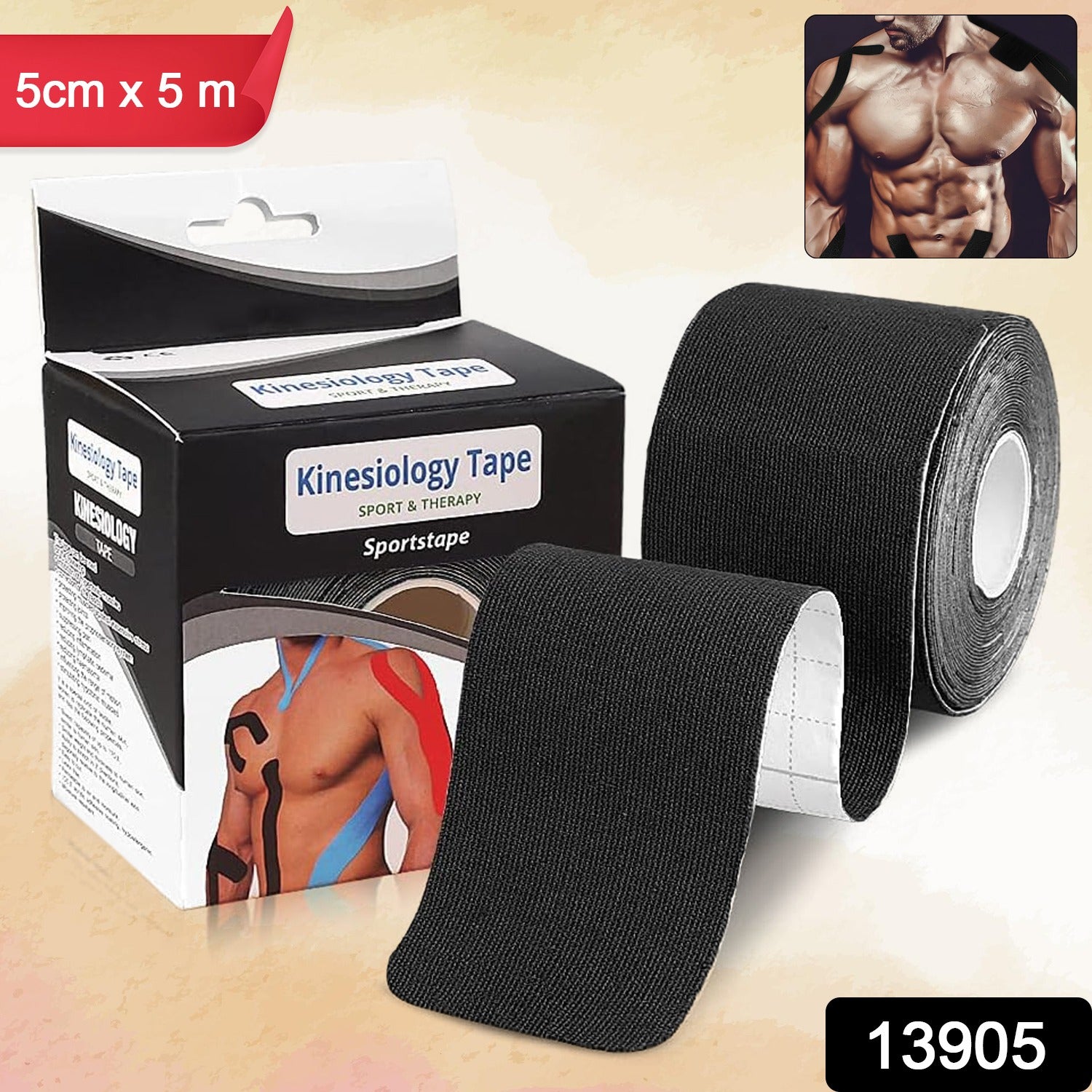 Kinesiology Tape For Physiotherapy Tape For Sports Injury Pain Relief (5 Cm X 5m 1 Pc) - Springkart 