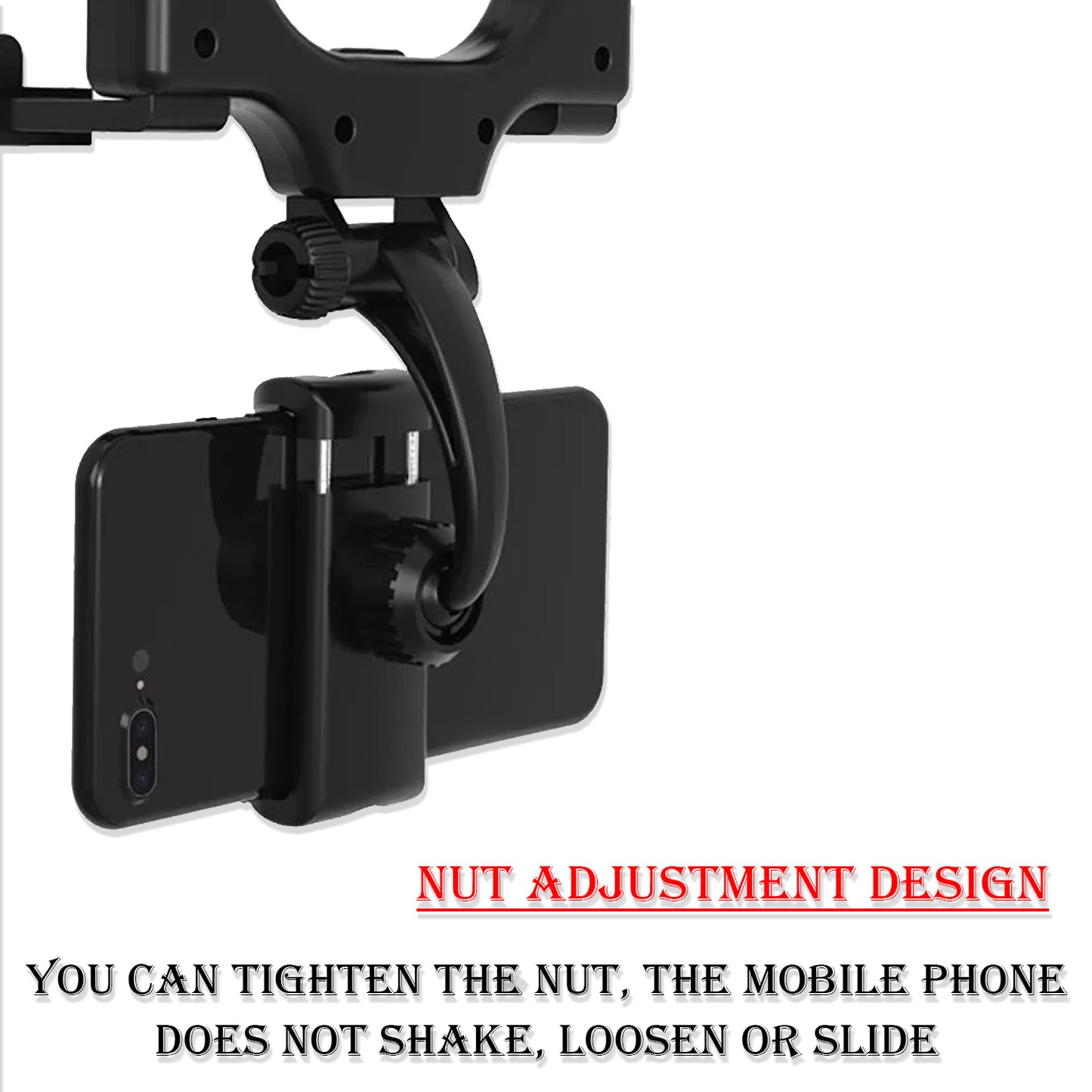6279 Rear View Mobile Holder Universal Vehicle Rear View Mirror Mobile Phone Mount Stand - Springkart 
