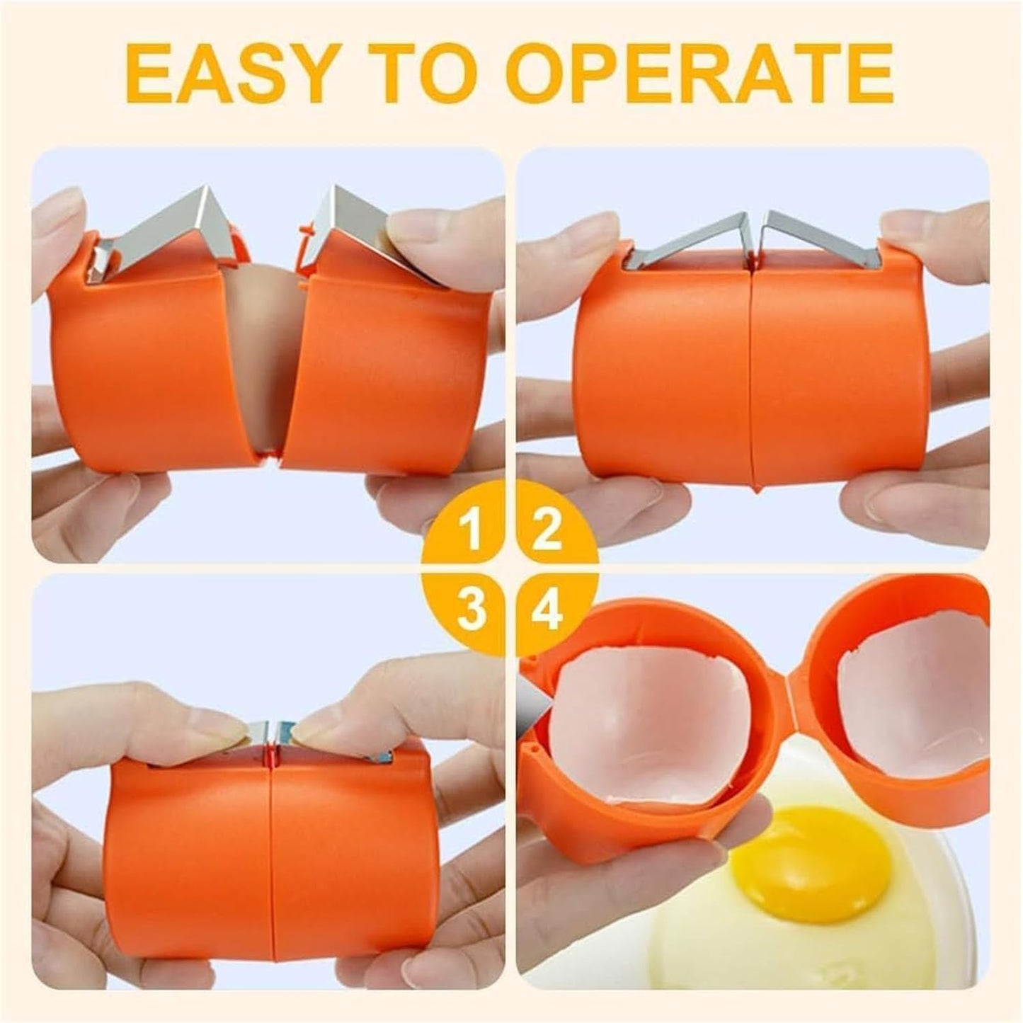 Egg Shell Opener Egg Cracker Tool For Raw Eggs Handheld (1 Pc) - Springkart 