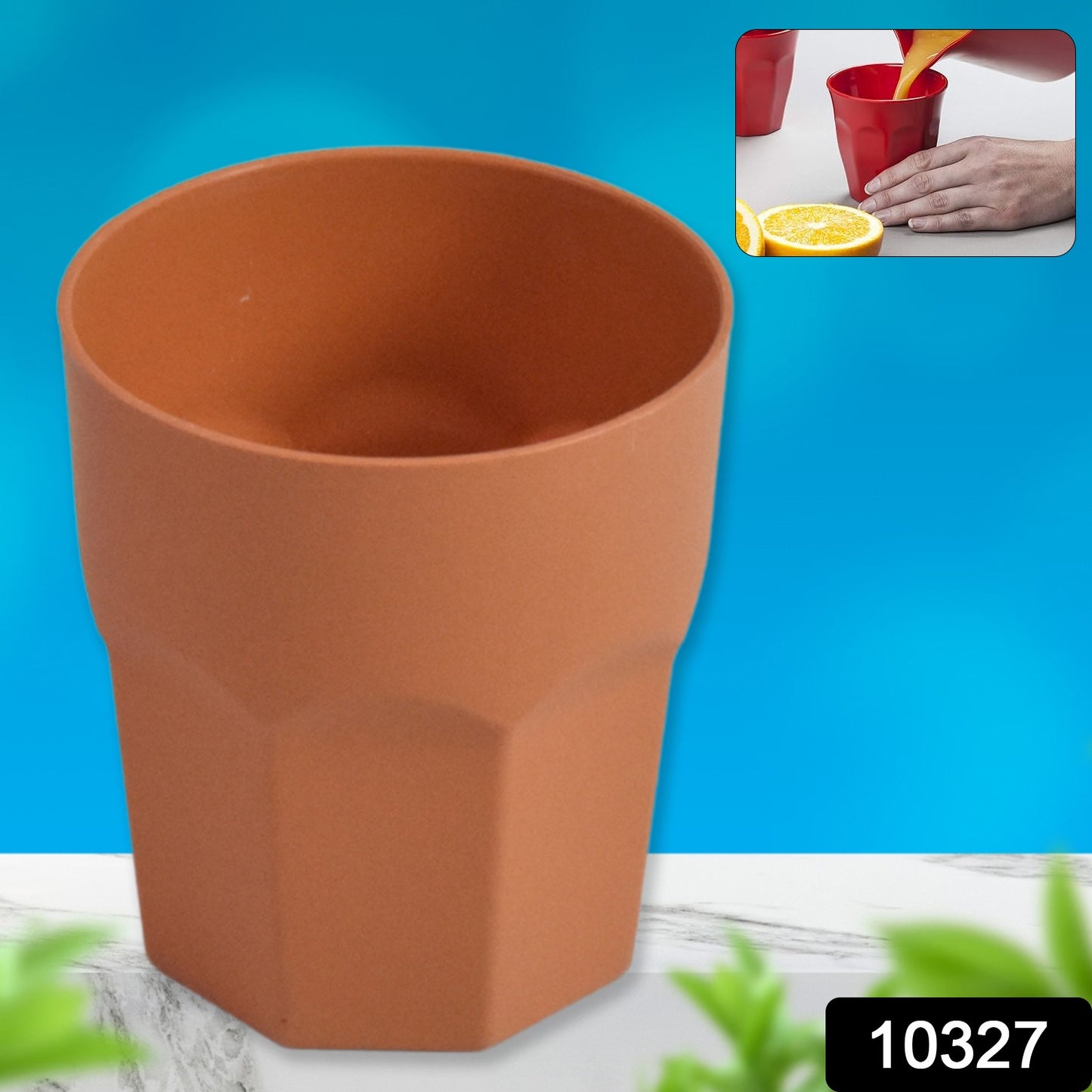 Plastic Tumblers Lightweight Cups Glass Reusable Serving Drinking Cups (1 Pc) - Springkart 