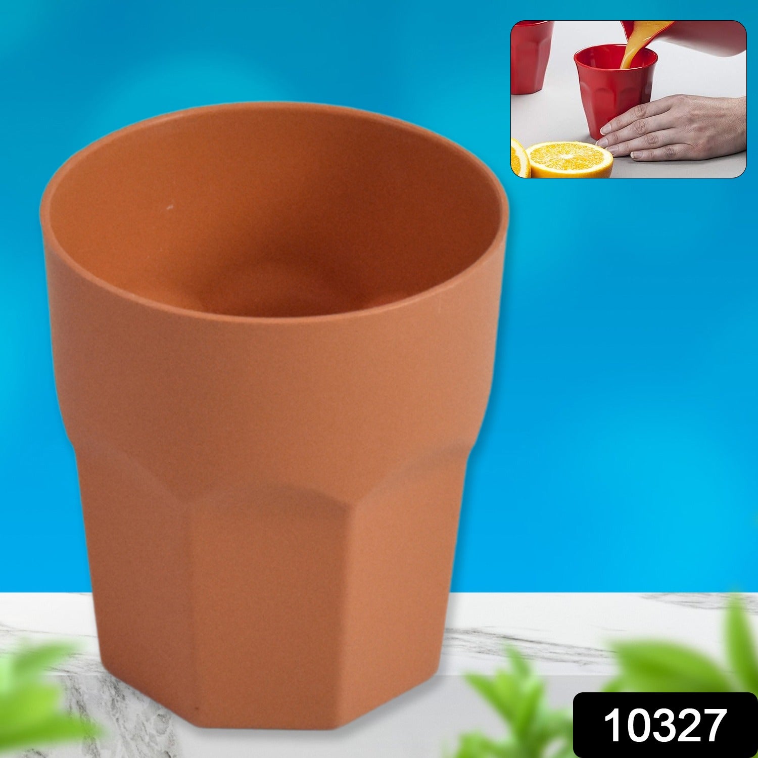 Plastic Tumblers Lightweight Cups Glass Reusable Serving Drinking Cups (1 Pc) - Springkart 