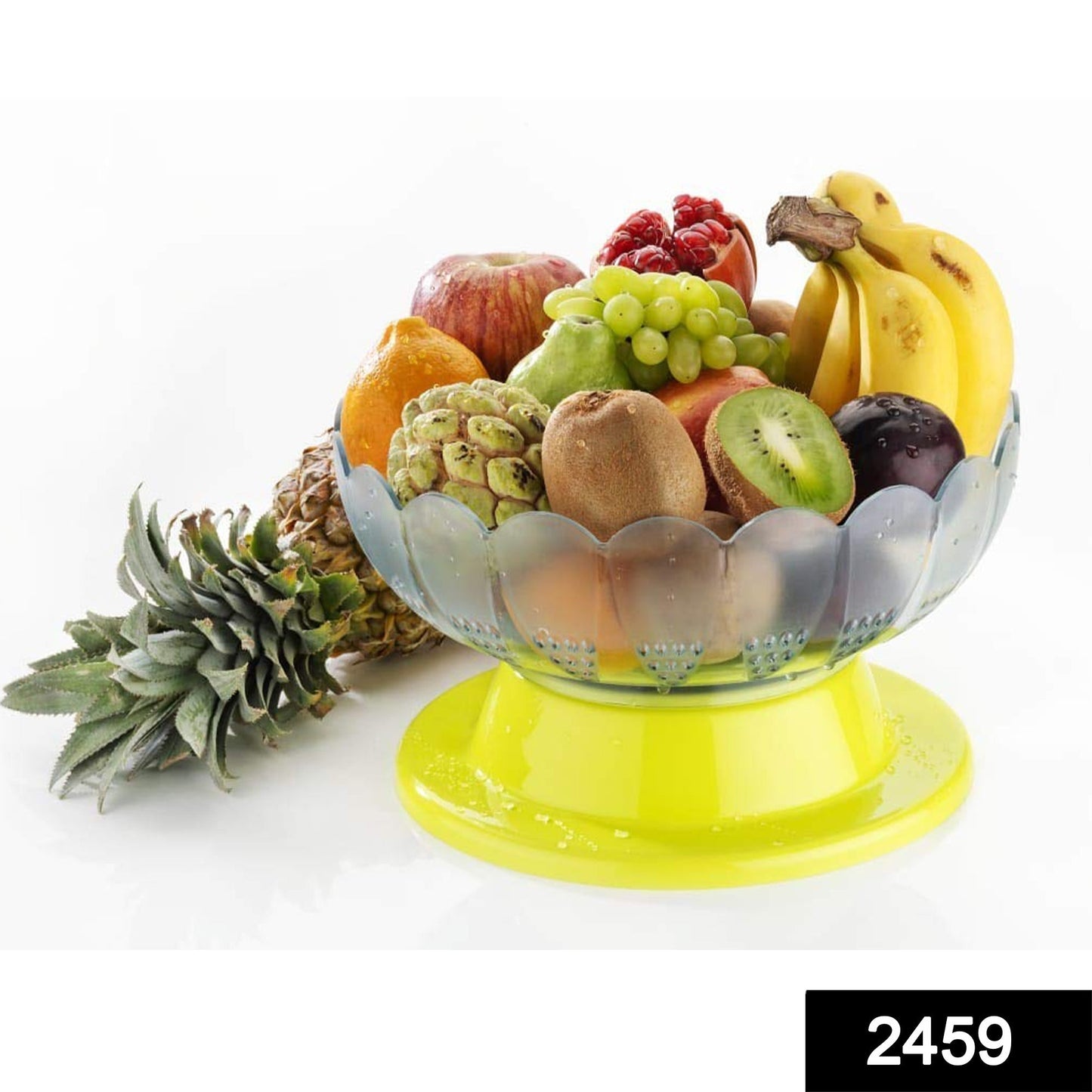 Absolute Plastic Round Revolving Fruit and Vegetable Bowl - Springkart 