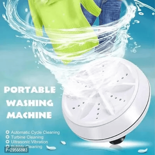 Mini Washing Machine Turbine,Ultrasonic Lightweight Turbo Washer with USB Cable