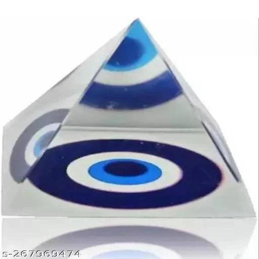 ALLLY Evil Eyes Vastu/Feng Shui Crystal Pyramid for Positive Energy and Vastu Correction.Good Luck & Prosperity - Springkart 