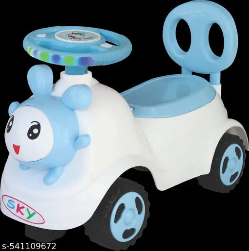 Very strong and nice toy for babies to sit on and walk on. Today  can find it in blue, pink, gray,  purple,yellow;'green/any  (multicolor) boys and girls [sound toys]